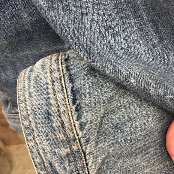 *CHETTA B. Denim Jacket. Size XL. Faded Finish. Bust 40". Pockets. B11 - Picture 7 of 8